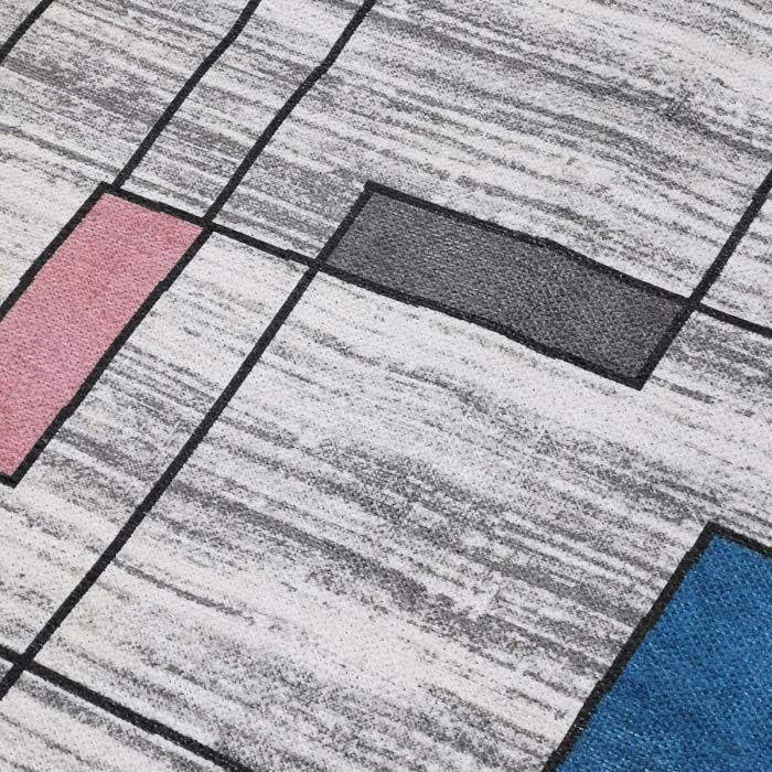 Living Room Rug Pattern Lines Rectangles of Colors Gray 160x230