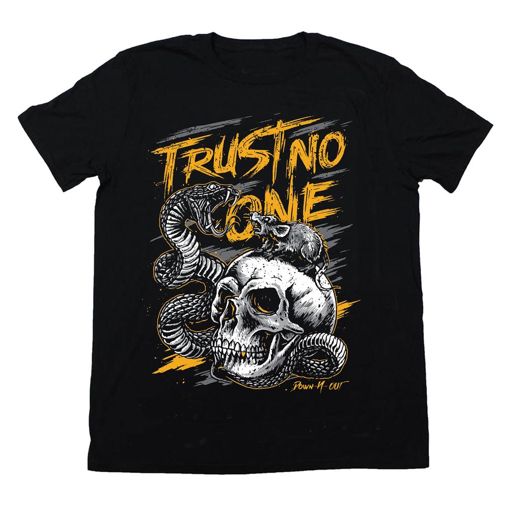 Trust No One Unique Snake Rat Skull Tattoo Printed TShirt Summer Cotton ONeck Short Sleeve Unisexs T Shirt New