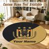 Round Rug Custom NameAnderlecht FC Pattern Non Slip Carpet Home Floor Decor