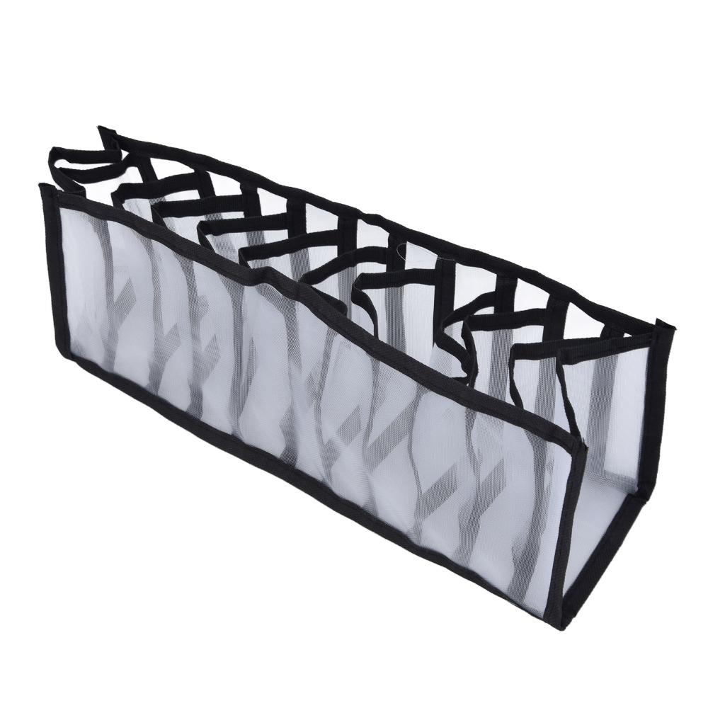 Multi Purpose Mesh Bras Storage Box Space Saver 11 Compartments Foldable Drawer Divider Breathable Polyester Foldable Design