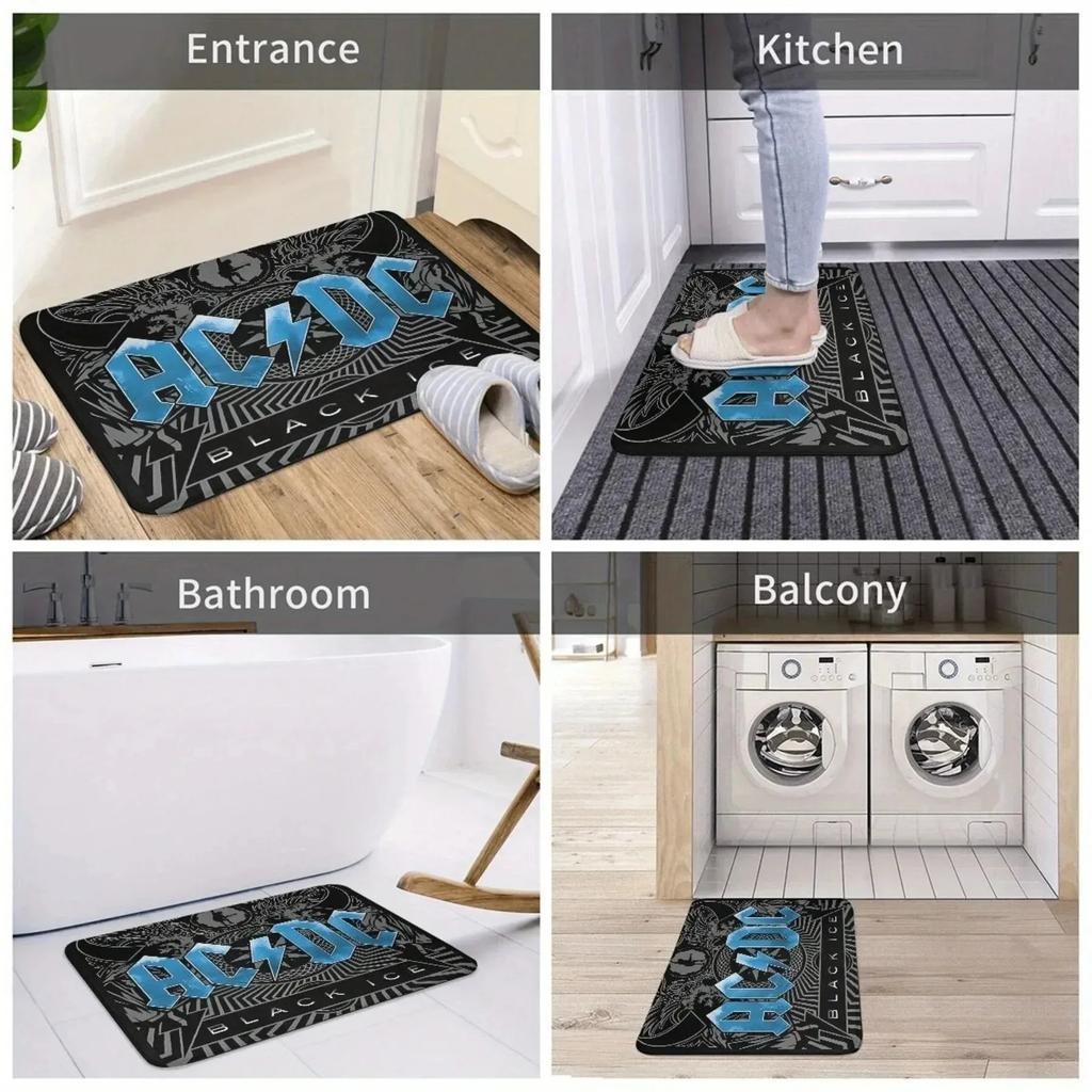 1 Stück Gitarrenmuster Pop Design Heimtürmatten Küchenteppiche Rutschfest Schlafzimmerteppiche Badematte Teppich für Zuhause Spüle Wäsche Dekor