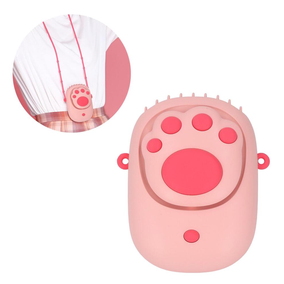 Cat Paw Style Rechargeable Neck Fan, Easy Charging USB Powered Bladeless Fan with Quiet Running Performance, Compact Design Personal Cooler for Home