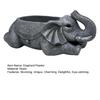 Elephant Planter Resin Elephant Animal Flower Pot Decorative Plant Holder with Drainage Hole for Indoor Outdoor Garden Patio Desk Home Decor