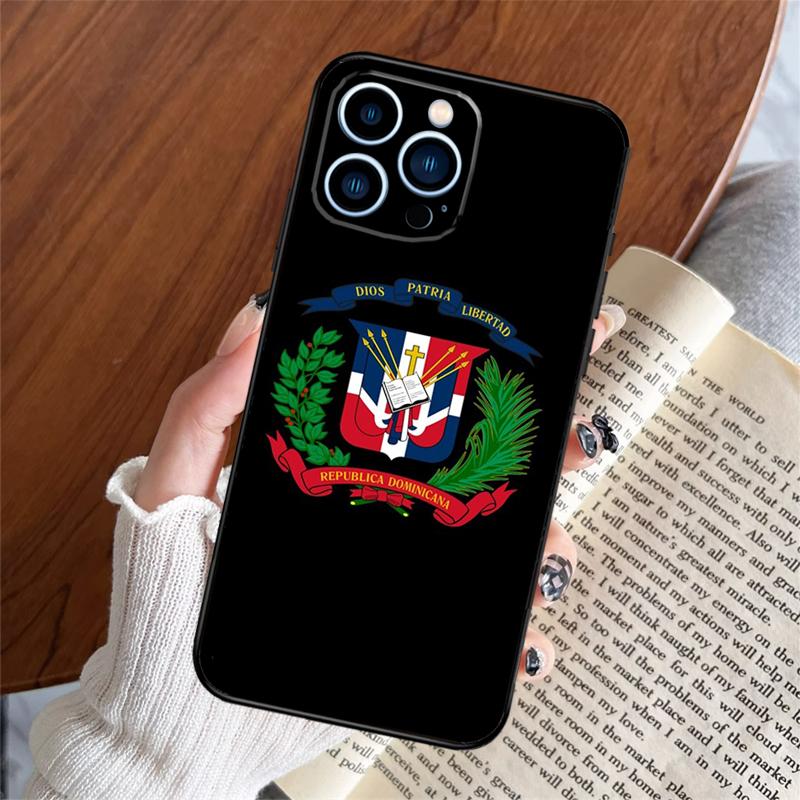 Dominican Republic Flag Phone Case For iPhone 16 Pro Max 11 14 15 17 Pro Max Plus 12 13 Mini 16e 17 Air Back Cover