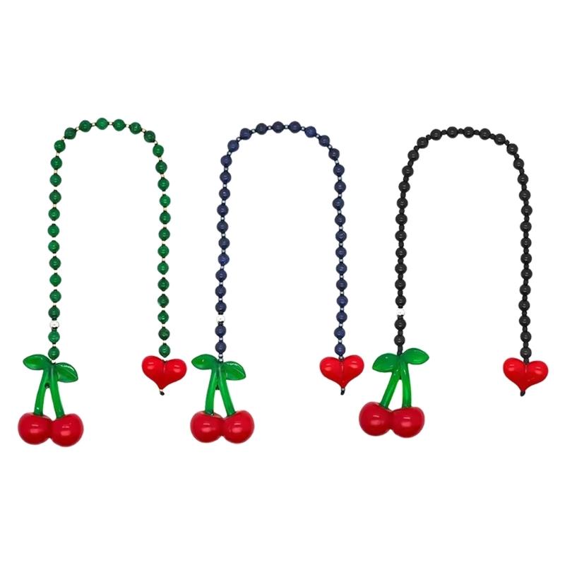 Stylish Red Heart Cherry Charm Keychain For Bags Jewelry Accessory Lightweight Sturdy Alloy Design Bag Pendant