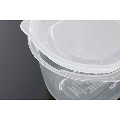 Rakuchin Pack Storage Container, for One Serving of Rice, 270ml Capacity, Clear White, Pack of 2