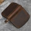 2026 New Short Wallet Men Women Vintage Fashion Card Holder Zipper Coin Purse Crazy Horse Leather Mens Slim Zipper Purse Wallet