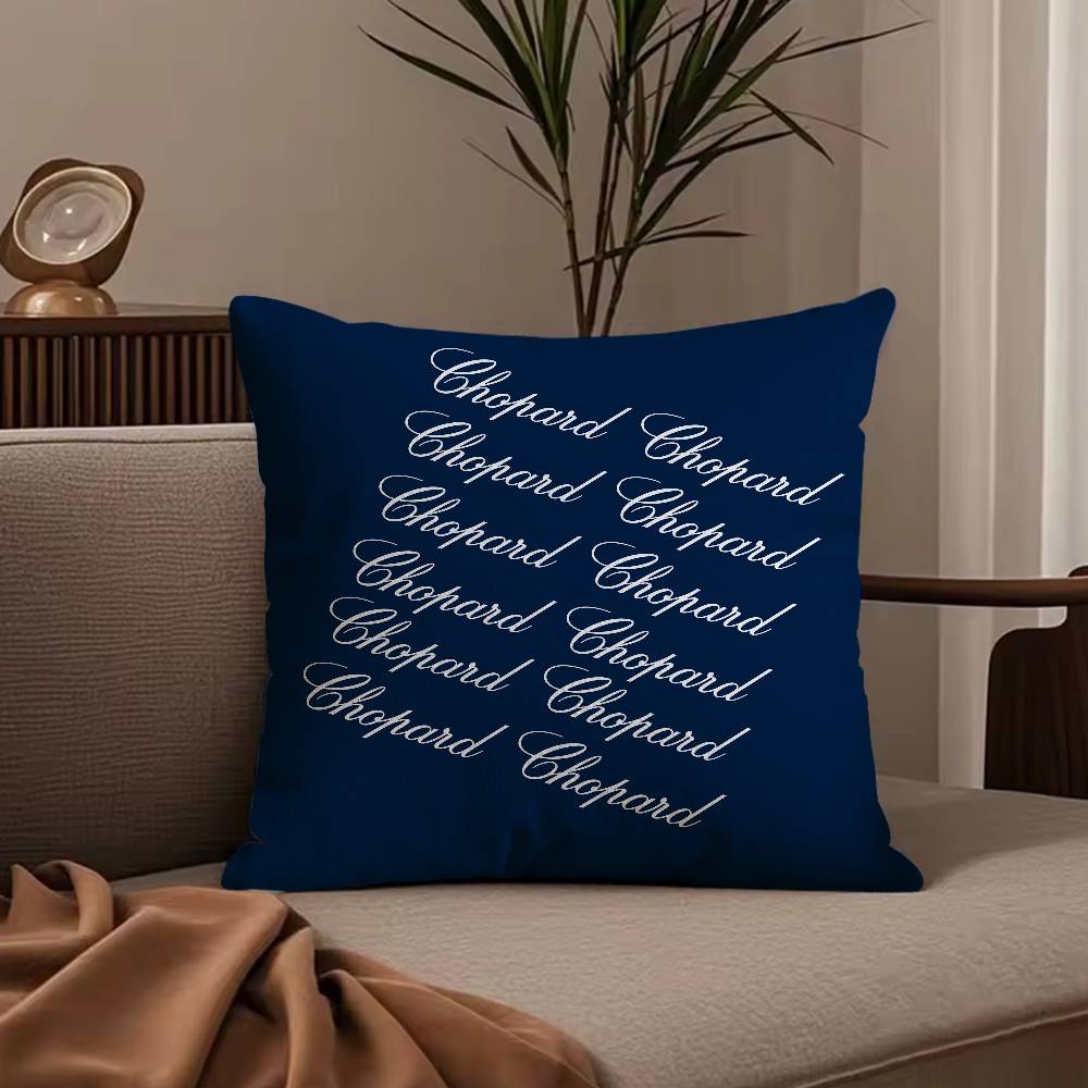 Brand C-Chopard Jewelry Pillow Case Anti-dustmite Pillowcase Invisible zipper silky short plush Sofa cushion cover