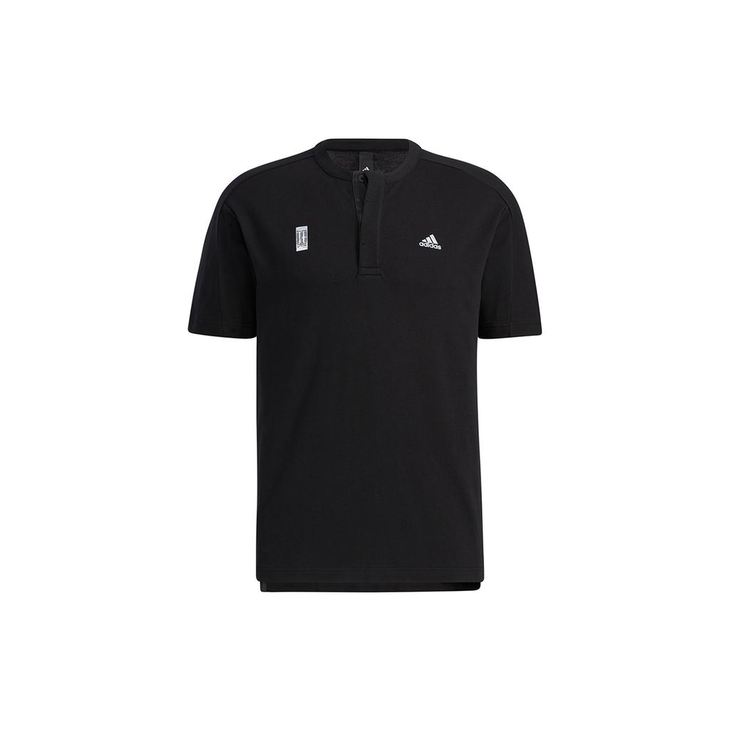 adidas Wj T Henly Sports Casual Short Sleeve Black Men's GP1816