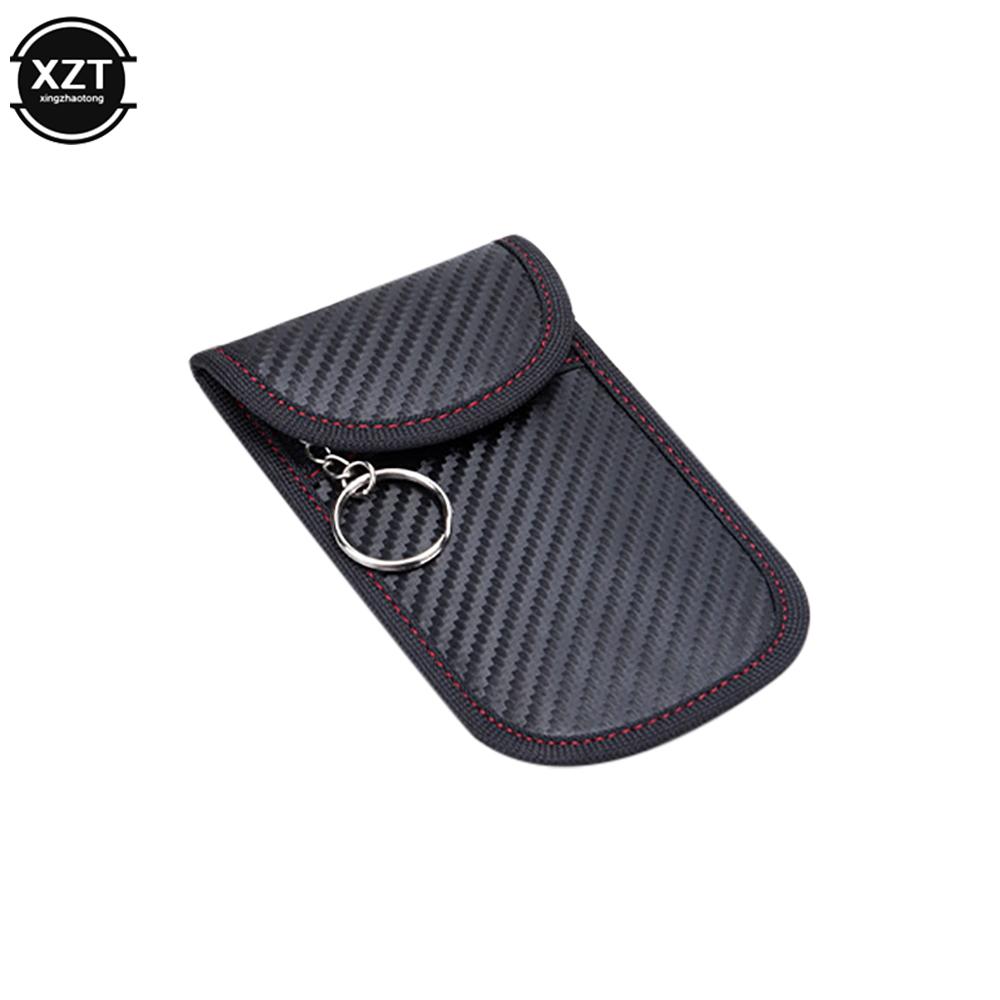 Car Key Signal Blocker Case Faraday Cage Fob Pouch Keyless RFID Blocking Bag Intorier Accessories Supply Car Styling