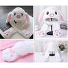 Femmes filles animaux en peluche lapin chapeau oreilles mobiles oreilles meubles chapeau mignon Animal lapin chapeau oreilles mobiles cadeau d'anniversaire de noël