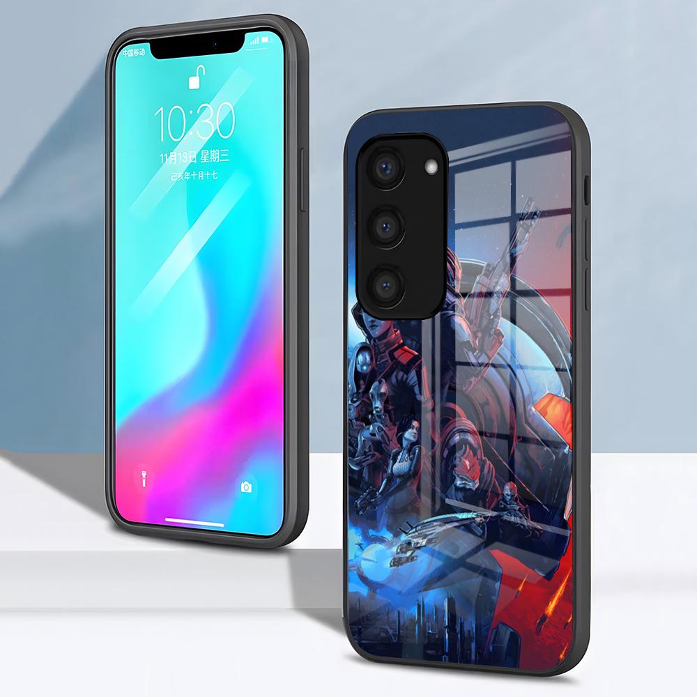 N7 Mass Effect Phone Case For Samsung S26 S25 S24 FE S23 S22 S21 Plus S20 Ultra Note20Ultra Black Glass Cover
