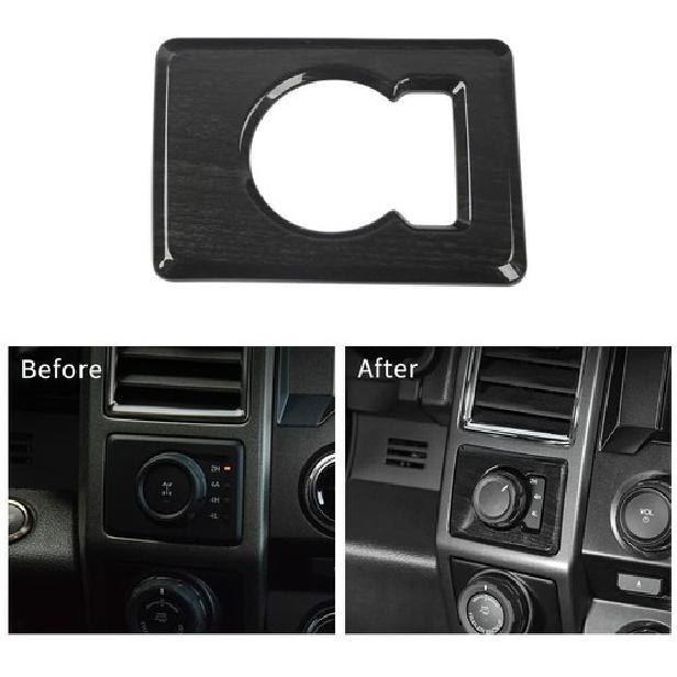 For F-150 Four Wheel 4WD 4-Wheel Drive Switch Trim for Ford F150 15+ Black Wood