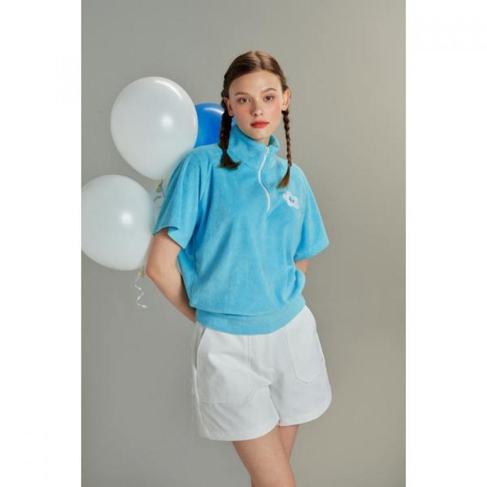 Goxo Terry Half Zip Blue Model  Hello Buddy M(55-66)