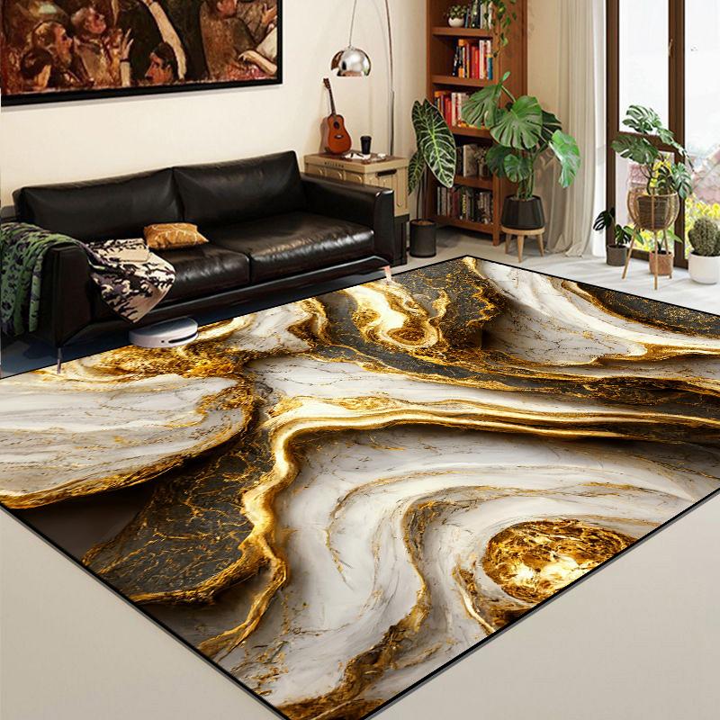 Abstract Style Large Size Living Room Carpet Home Decor Non-slip Luxury Rugs Machine Washable Bedroom Floor Mats Customizable IG