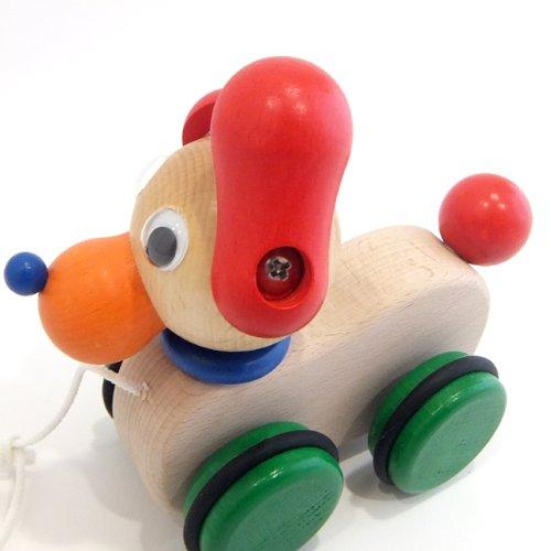 Made In Japan Wooden Toy" Pull Toy * Shaking Dog