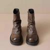 New Women's Platform Ankle Boots - Buckle Detail Retro Chunky Heel Booties,Fall/Winter Fashion Low-Cut Boots