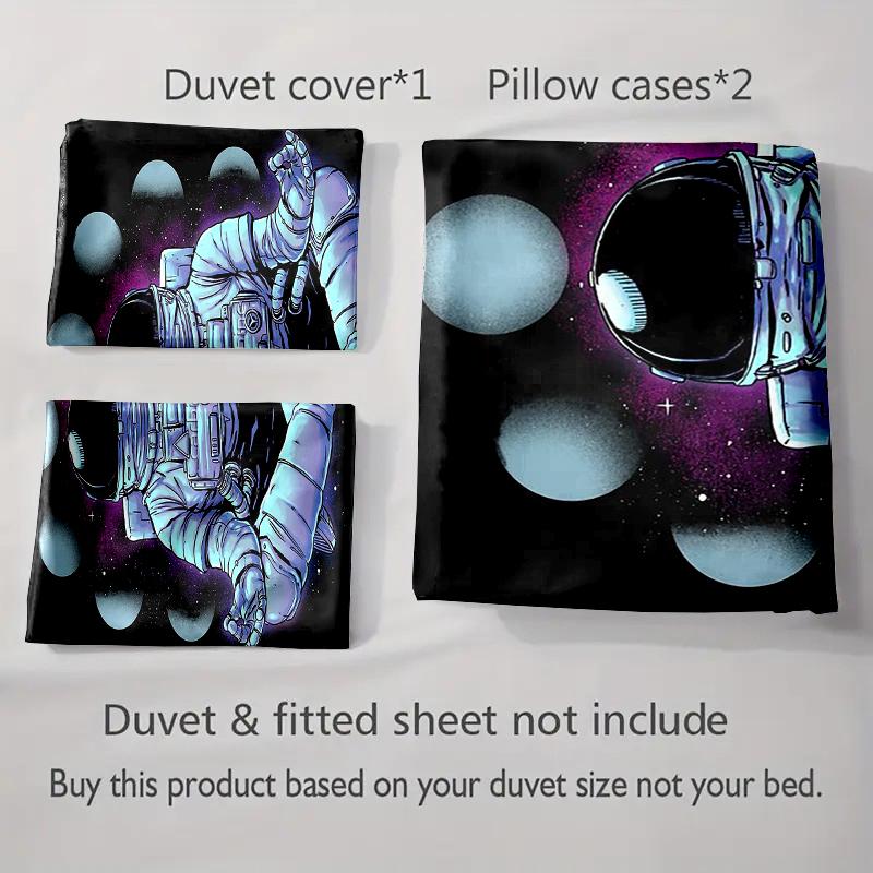 Meditative astronaut artwork Bedding Duvet cover sets Duvet covers Pillowcases gifts (1 * Duvet Cover 2 * Pillowcases, without duvet insert)