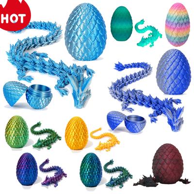 Decompression Dragon Egg Chameleon Pendulum 3D Printing Complete Set Dragon Modle Movable Desktop Ornament Kid Toy