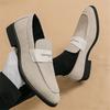 Trend Designer New Mixed Color Suede Leather Casual Shoes For Men Fashion Penny Loafter Formal Wedding Dress Homecoming