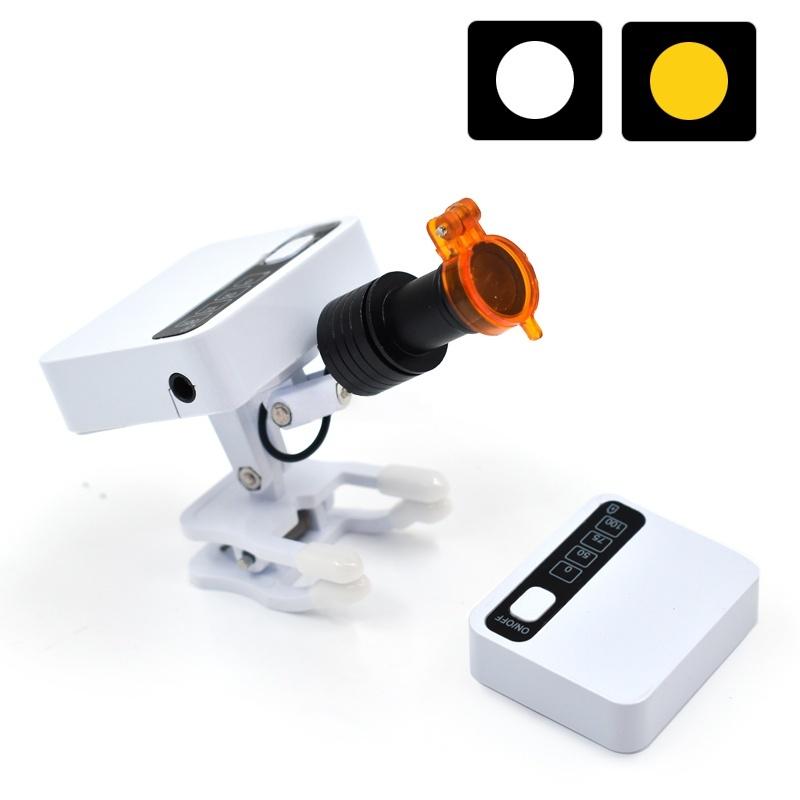 Dental Wireless Headlight 5W Magnetic Clip Head Lamp with 2 Batteries for Dental Binocular Loupes Adjustable Brightness Lamp