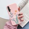 Flowers Funda For Huawei Nova 5T Capa NOVA5T 5 T Phone Case Soft Silicone Cute Cat Bear Back Cover For Nova5 T Coque Bag Fashion