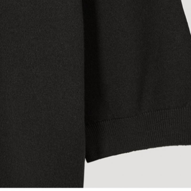  She S miSS  Mock Neck Half Sleeve Knit SSkpop12080 Bk