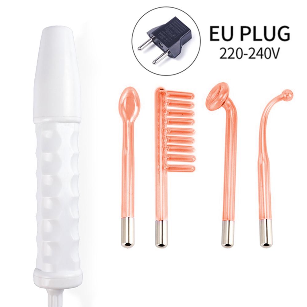 4-IN-1 Portable High Frequency Facial Beauty Machine Electrode Purple Light Glass Tube Wand Acne Massage Facial SPA Skin Care