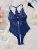 Sexy Lace Underwear Suit Woman Crotchless Sexy Temptation Adult Erotic Clothing  Deep V One-piece Bodysuit Porno Corset Lingerie
