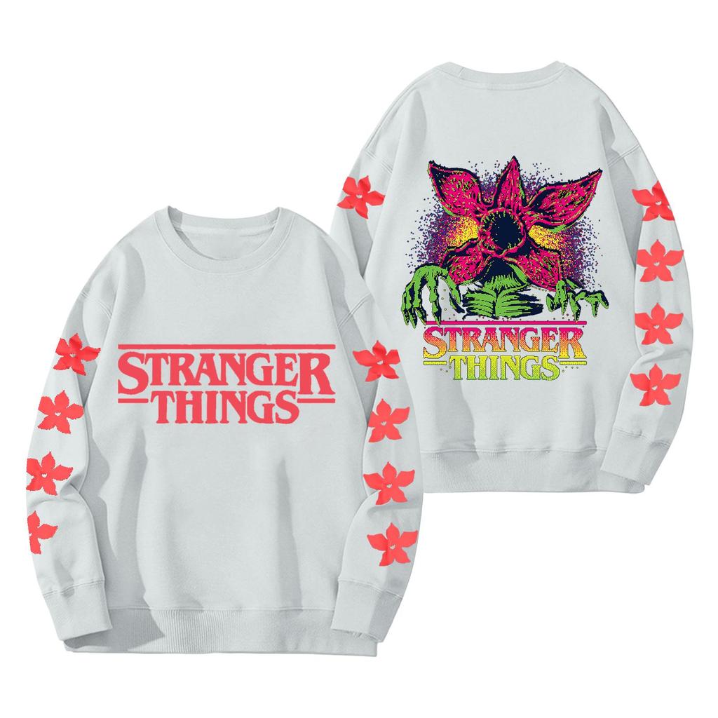 Dame Moteabel Og Casual Langermet Rund Hals Trykket Genser