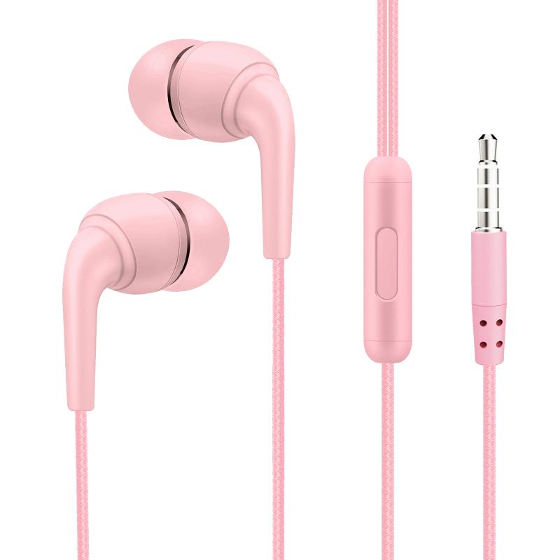 Écouteurs Filaire Macaron 3,5 Mm Intra-Auriculaire Pour Musique Appels Avec Micro Écouteurs Gaming Affaires Simples Multi-Couleurs