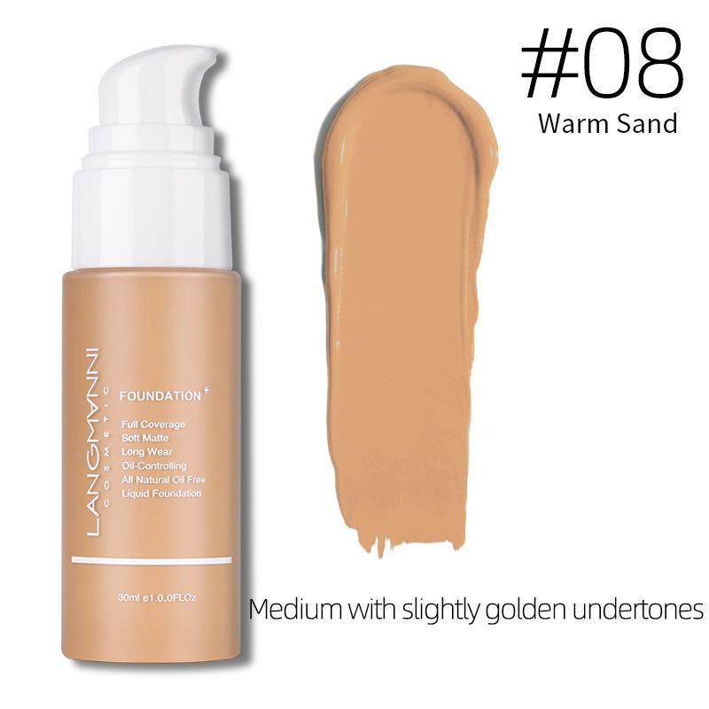 13 Color Matte Oil Control Concealer Foundation Make-up Liquid Light and Thin Moisturizing Liquid Foundation Not Easy To Take Off Makeup Daily Makeup