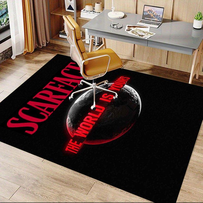 1pc Scarface Office Carpet Chair Mats Soft, Comfortable, All Season,Perfect for Home, Bedroom, or Office Decor, Perfect Gift for