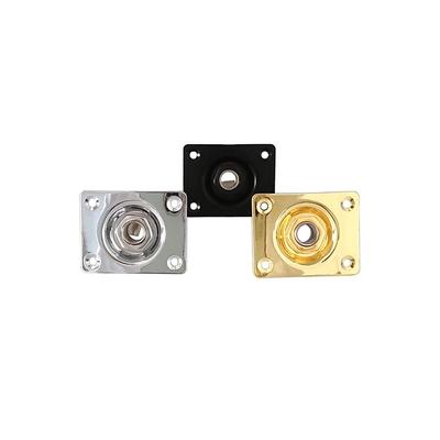 Elektrischer Bass-/Gitarren-Rechteck-Ausgangsbuchse in Silber, Schwarz, Gold