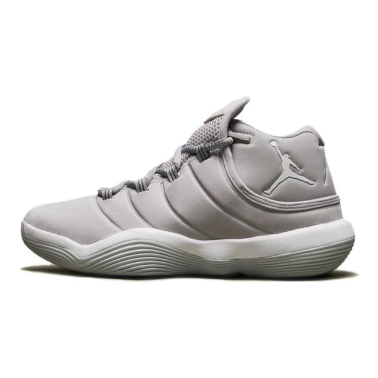 

New Jordan Super.Fly 2017 Anti Kick Cushioning Mid Top Children s Basketball Shoes Gray Teenagers 921208-003 36.5