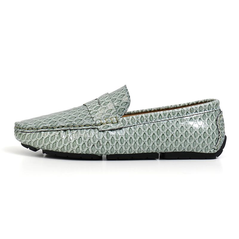 

Мужские мокасины в тон цвета, мягкие мокасины, повседневная кожаная обувь на весну и лето, мужская обувь в стиле панк без застежек на плоской подошве, обувь для вождения, обувь 48 светло-зеленый