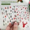 5D Geprägte Weihnachts-Nagelsticker - Baum Schneeflocke Elch Schneemann Decals, Herbst Winter Maniküre Zubehör für DIY Salon Zuhause