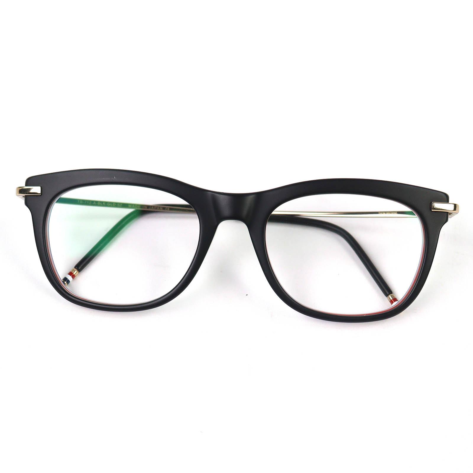 

Excellent THOM BROWNE Glasses Square Tricolor Mad black mens TB-712-A-BLK-GLD-5 Used
