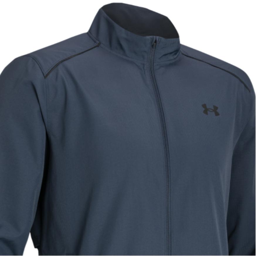 Under Armour Sun Protection Series Letter Logo Print Running Jacket Men Jacket Grey 1376797-044