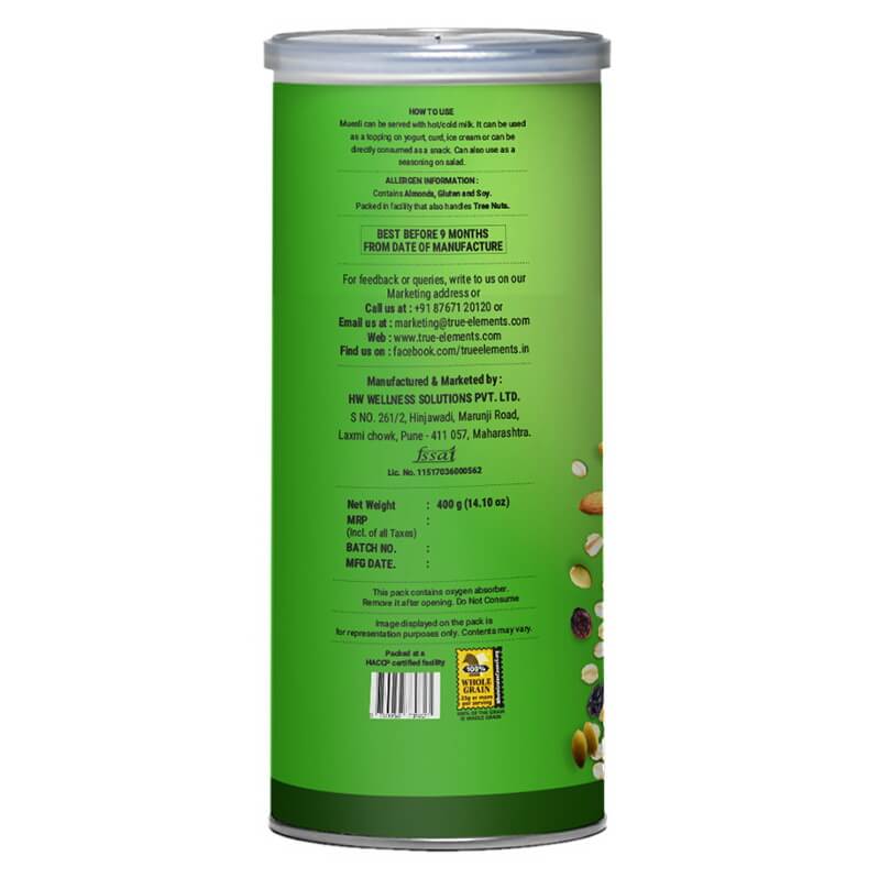 Muesli Without Sugar (400 G), Muesli No Added Sugar, True Elements