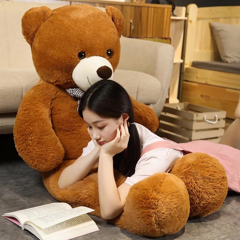 High Quality Giant American Bear Plush Doll Soft Stuffed Animal Bear Toys Kids Girls Valentine Birthday Gift Room Decor