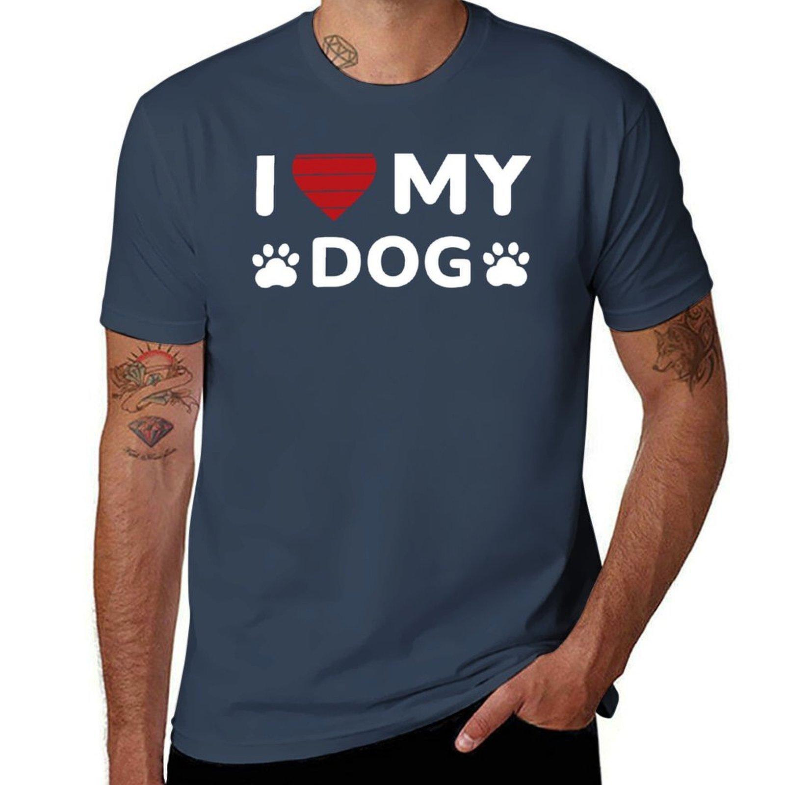I Love My Dog I Heart My Dog TShirt Large Size Short Sleeve TShirt S