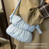 Soft Down Cotton Clothes Bag Women's 2025 Autumn and Winter New Large-capacity Nylon Cloth Bag Shoulder Crossbody Bucket Bag