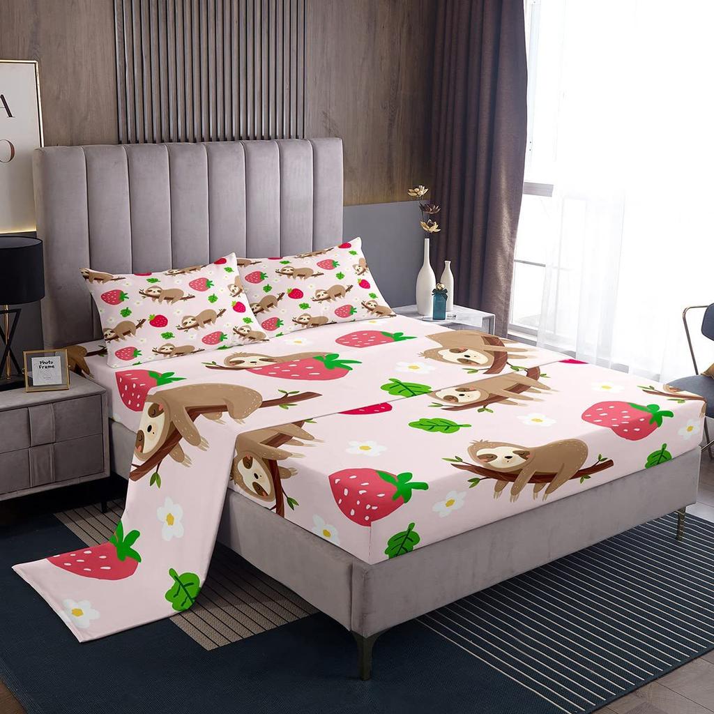 Animal pet dog pattern bed hat four-piece bedding set bedroom dormitory bedding decoration