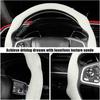 Mandark Car Steering Wheel Cover, Suede Sport Vehicle Steer Wheel Protector Fitting 15 Inch, Non-Slip Comfortable Automotive Interior Decoration