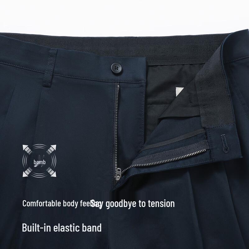 Langdeng Skin-Friendly Cotton Straight-Leg Trousers