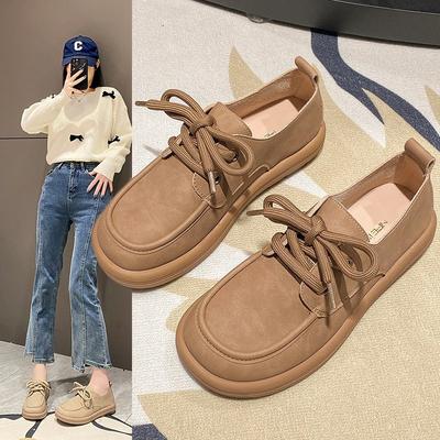 Retro Damen Frühling Flache Nische Hässlich Süß Großer Kopf Slipper Lässige Einzelne Schuhe Mode Damen Sommerschuhe Atmungsaktiv für Heißes Wetter