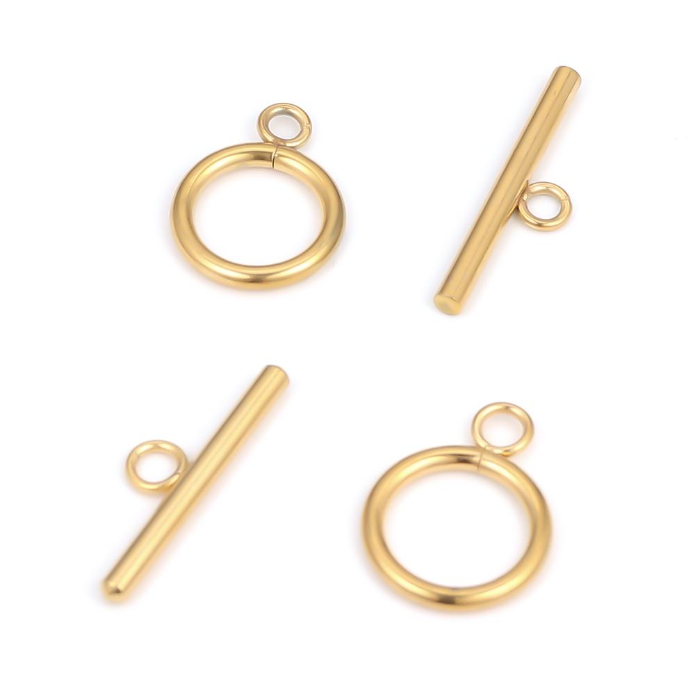 5 Sets Stainless Steel OT Clasp Toggle Clasps for DIY Jewelry Making Necklaces Connectors Bracelets Hooks Crafts Accessories