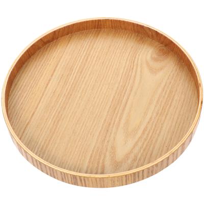 Round Wooden Tray Simple Shape Restaurant Fruit Plate Sink Household Bread Serving Decorative Bathroom Birthday