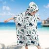 Foldable Children Beach Towel Hooded Wrap Cloth Comfortable Kids Cape Beach Bath Robe Comfortable Cloak Bath Towel
